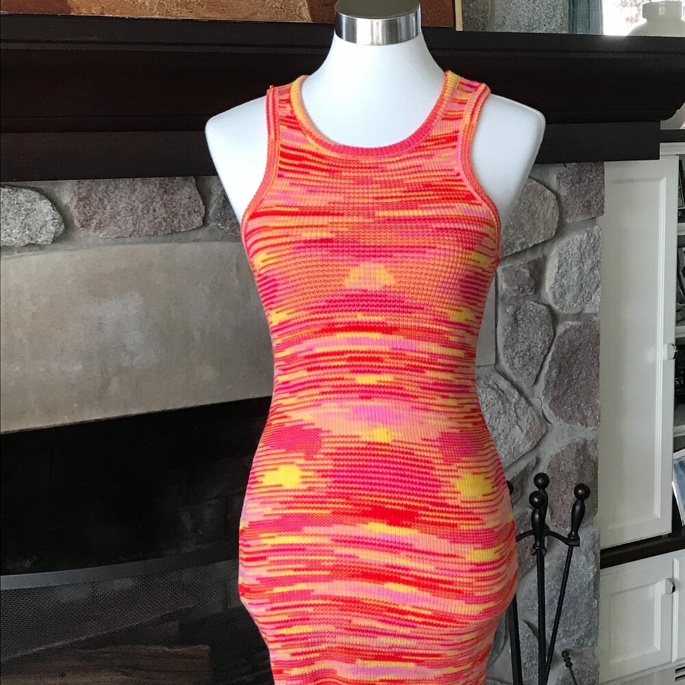 'Buttermelon' Form Fitting Tank Knit Dress - Size Medium